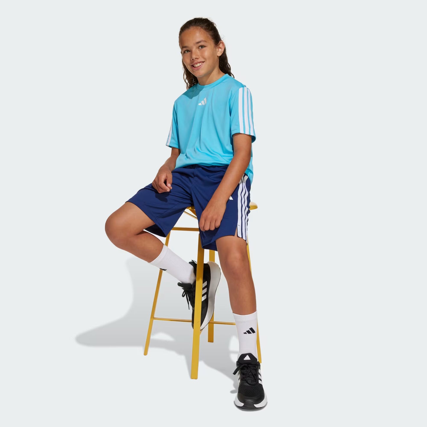 Polera Niña Train Essentials 3 Tiras Bright Cyan