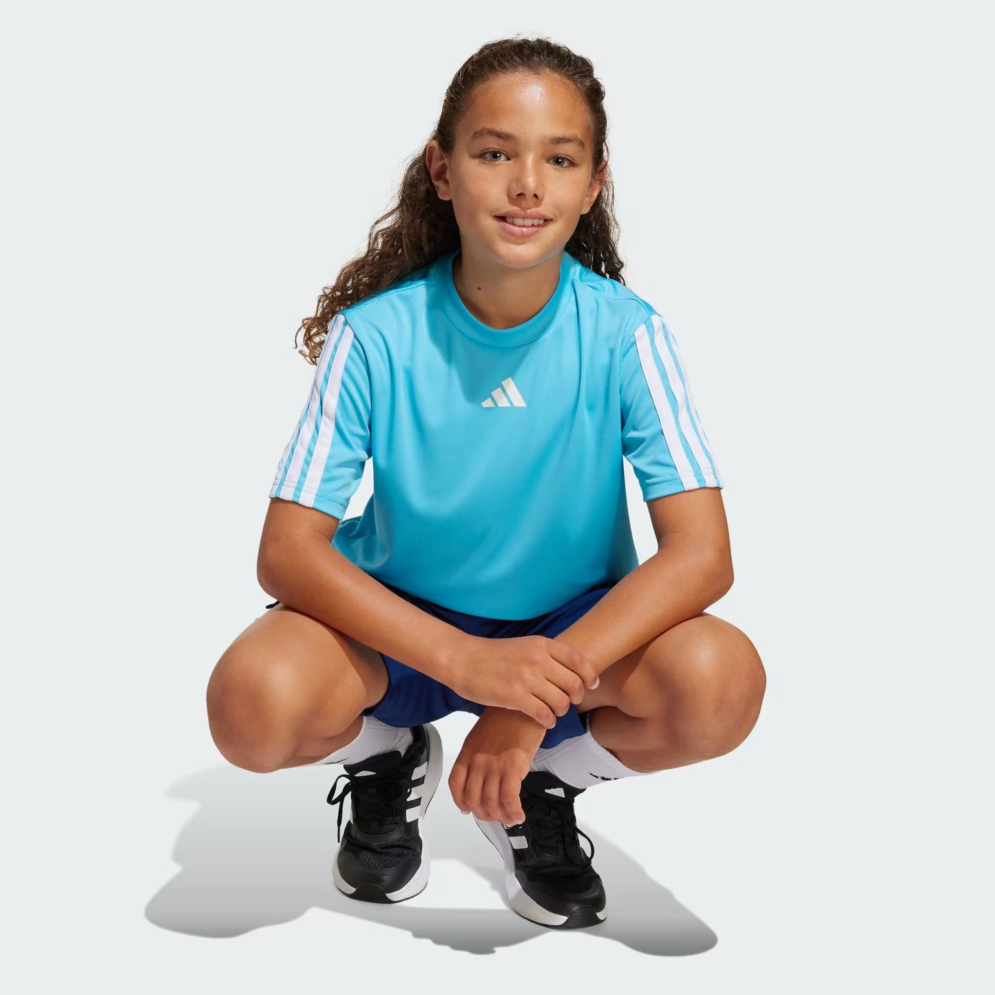 Polera Niña Train Essentials 3 Tiras Bright Cyan