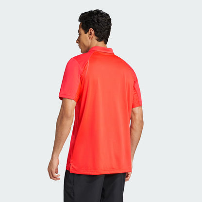 Polera Hombre Cuello Club Tennis Roja