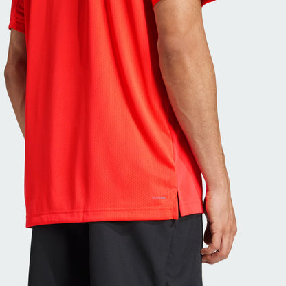 Polera Hombre Cuello Club Tennis Roja