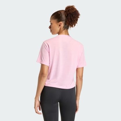 Polera Mujer de Entrenamiento Train Essentials Big Logo Performance Rosa