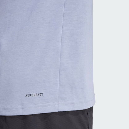 Polera Hombre Entrenamiento Train Essentials Feelready Logo Violet