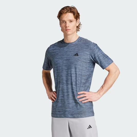 Polera Hombre Entrenamiento Train Essentials Stretch Glow Blue Mel