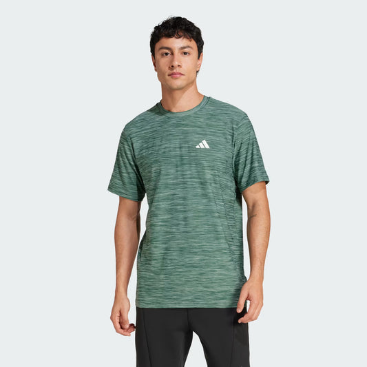 Polera Hombre Entrenamiento Train Essentials Stretch Silver Green