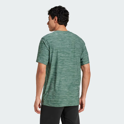 Polera Hombre Entrenamiento Train Essentials Stretch Silver Green
