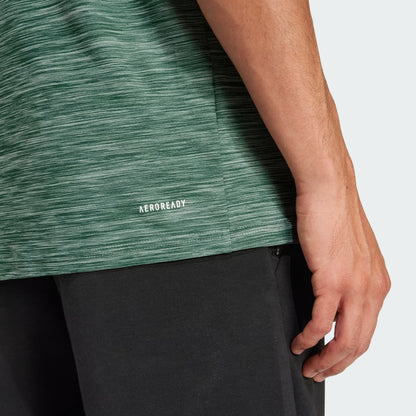 Polera Hombre Entrenamiento Train Essentials Stretch Silver Green