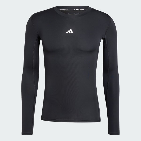 Polera Mujer de Entrenamiento de Compresión TECHFIT Manga Larga Negro