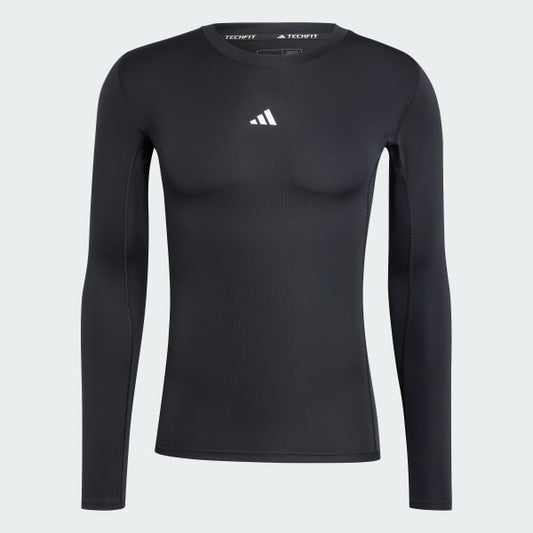 Polera Mujer de Entrenamiento de Compresión TECHFIT Manga Larga Negro