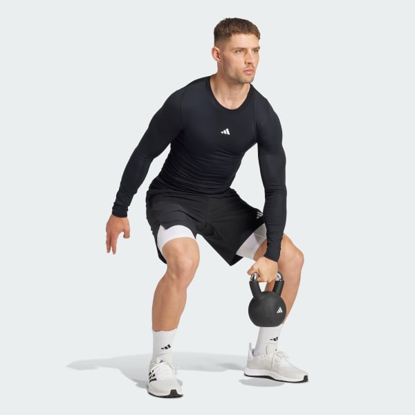 Polera Mujer de Entrenamiento de Compresión TECHFIT Manga Larga Negro