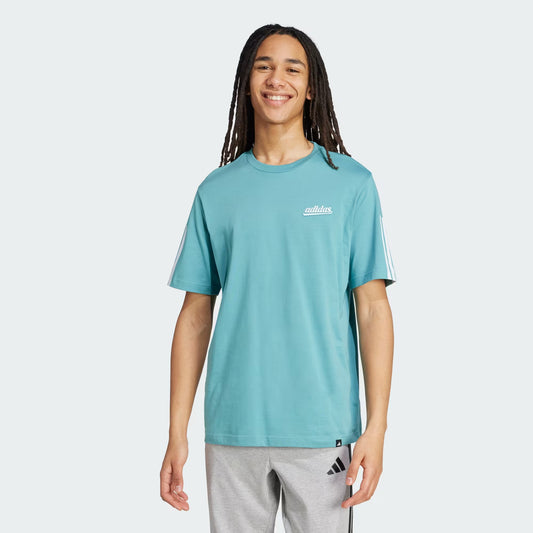 Polera Hombre Graphic Color Script Powder Teal
