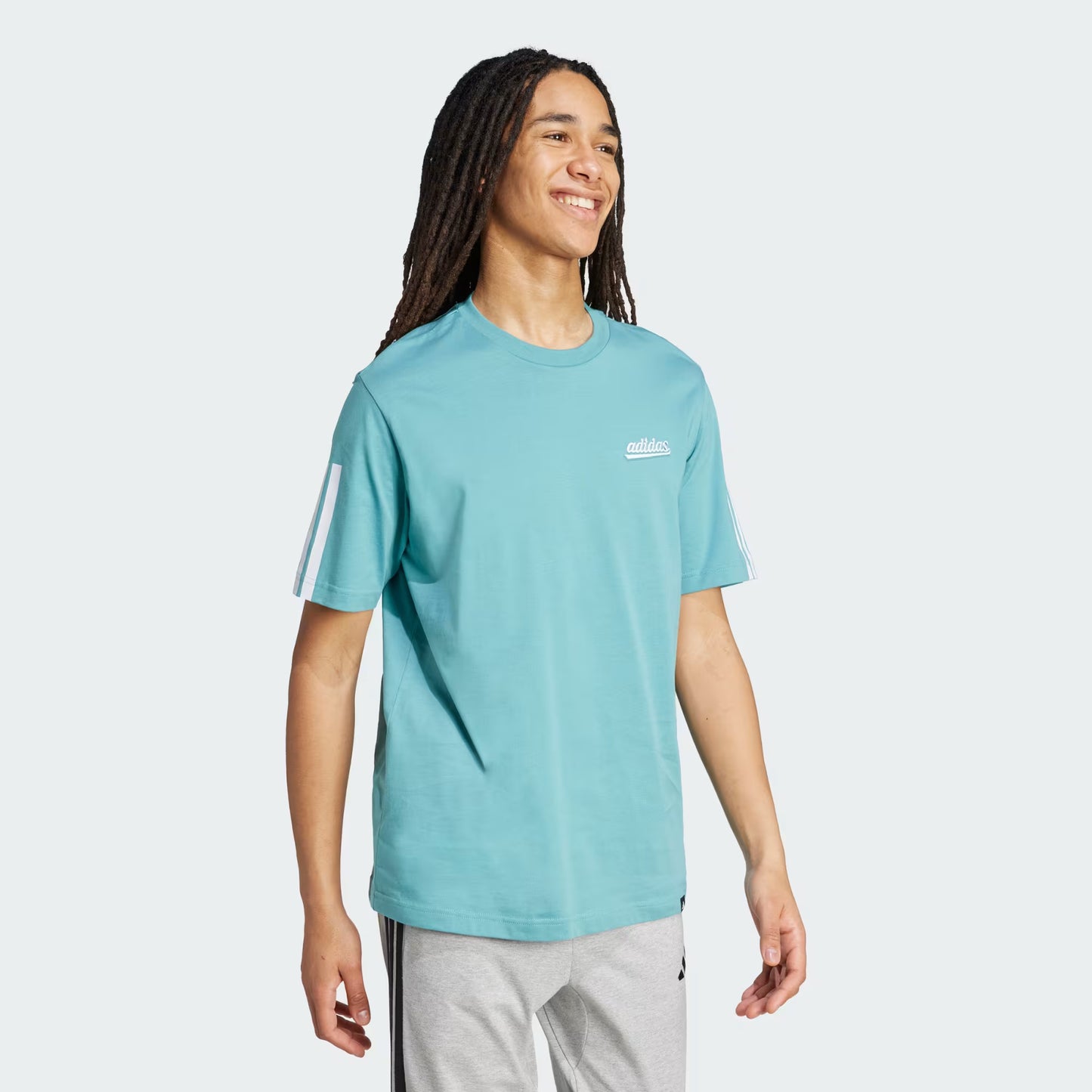 Polera Hombre Graphic Color Script Powder Teal
