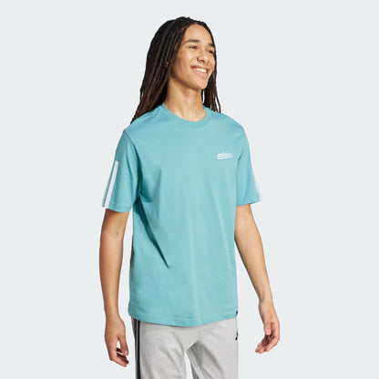 Polera Hombre Graphic Color Script Powder Teal