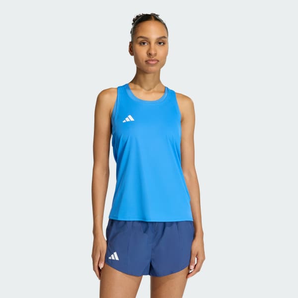 Polera Mujer sin Mangas de Running Adizero Essentials Azul