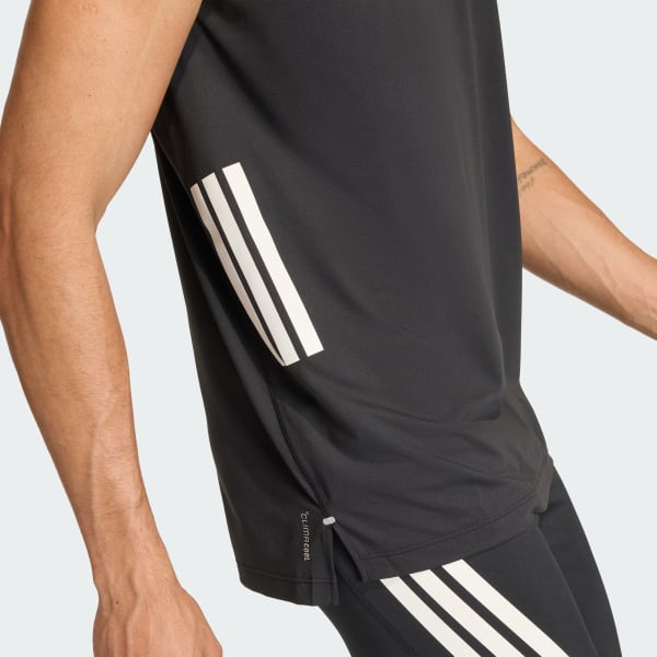 Polera Hombre sin Mangas para Running adi365 Climacool Negro