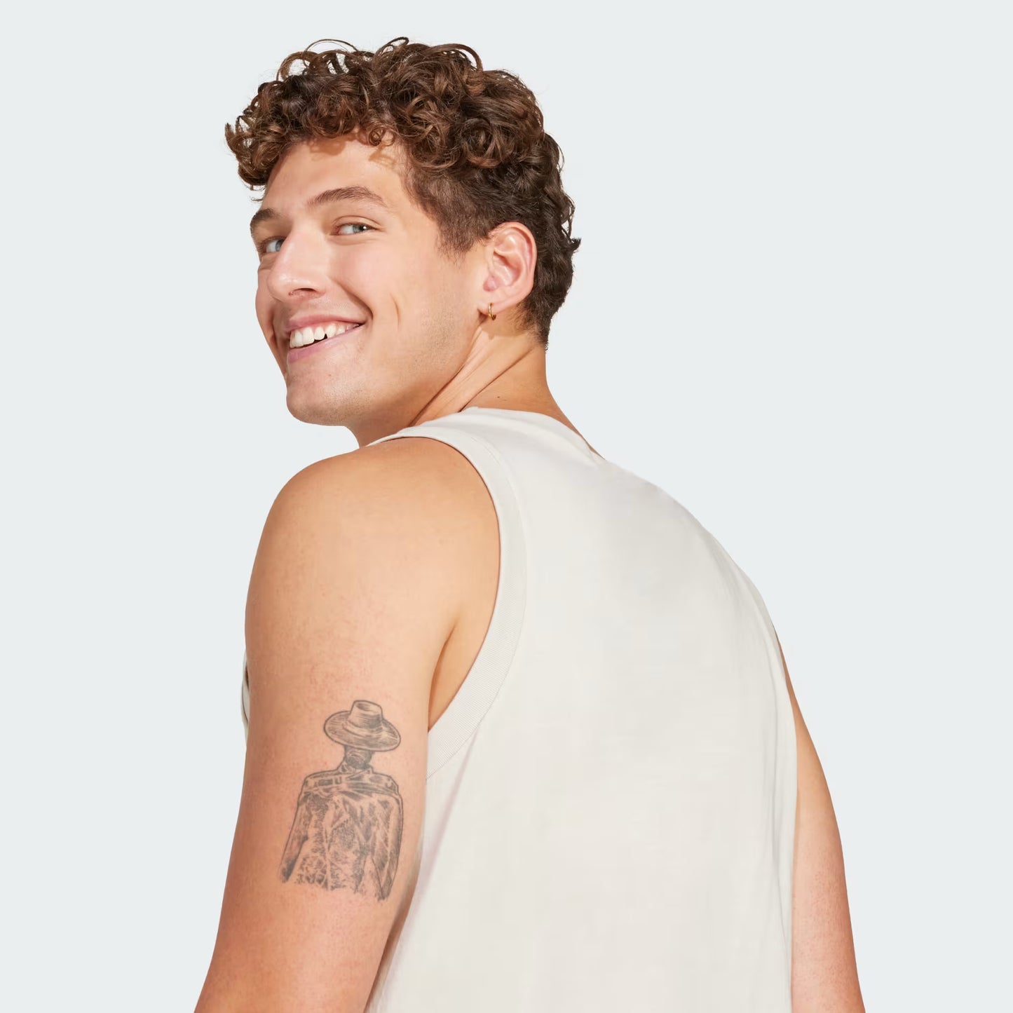 Polera Hombre sin mangas Essentials Small Logo Beige