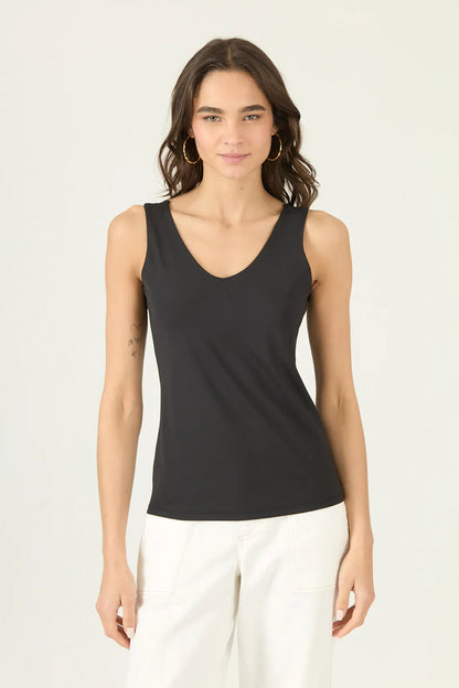 Polera Mujer Sin Mangas Negro