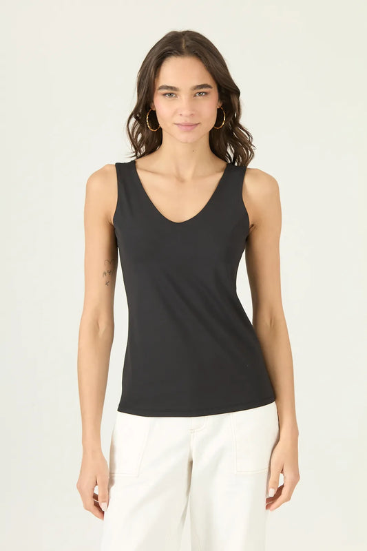 Polera Mujer Sin Mangas Negro