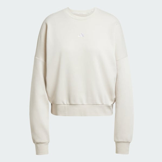 Polerón Mujer Essentials Feelcozy Logo Pequeño Beige