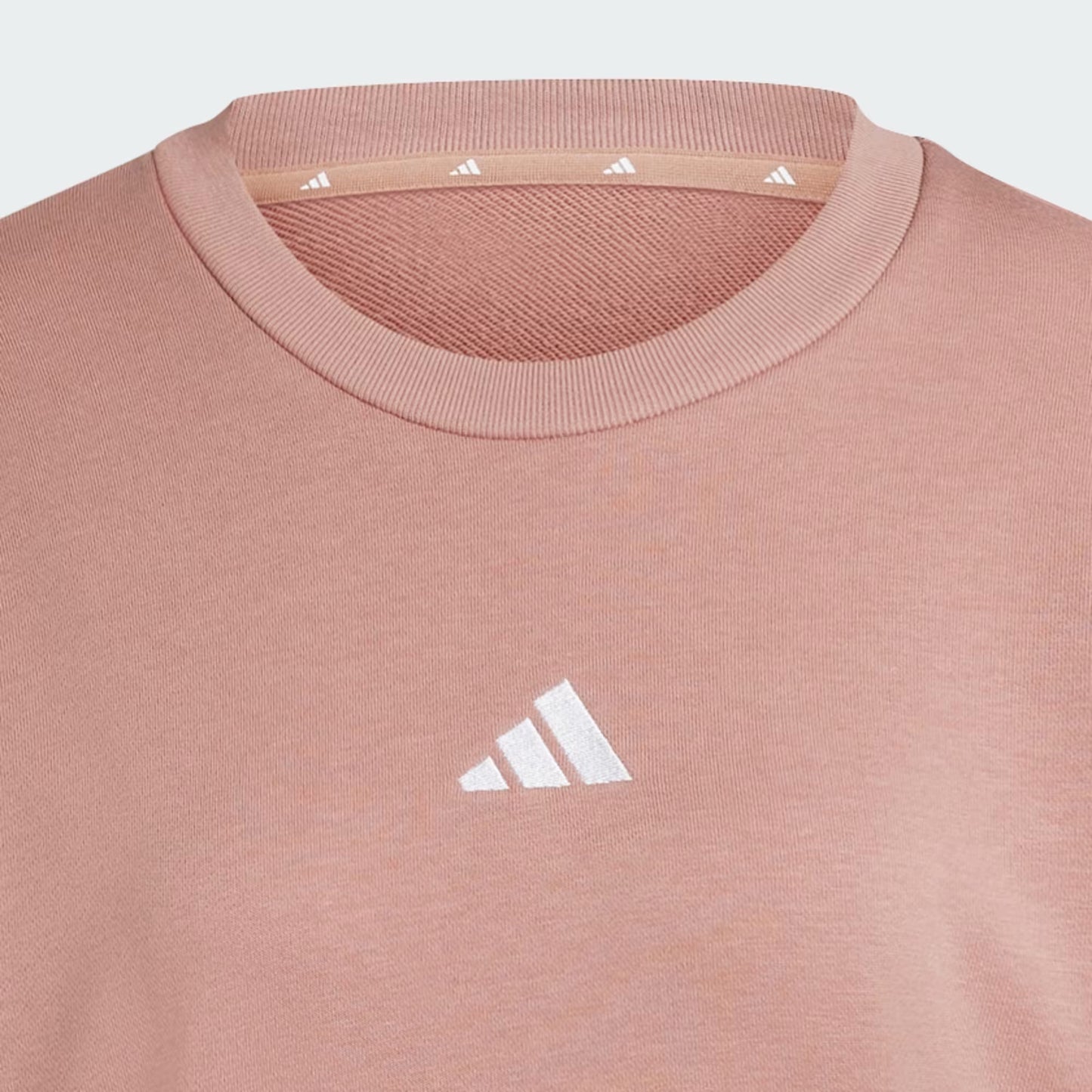 Polerón Mujer Essentials French Terry 3 Tiras Warm Clay / White