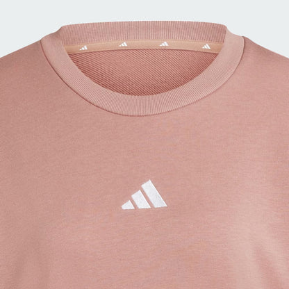 Polerón Mujer Essentials French Terry 3 Tiras Warm Clay / White