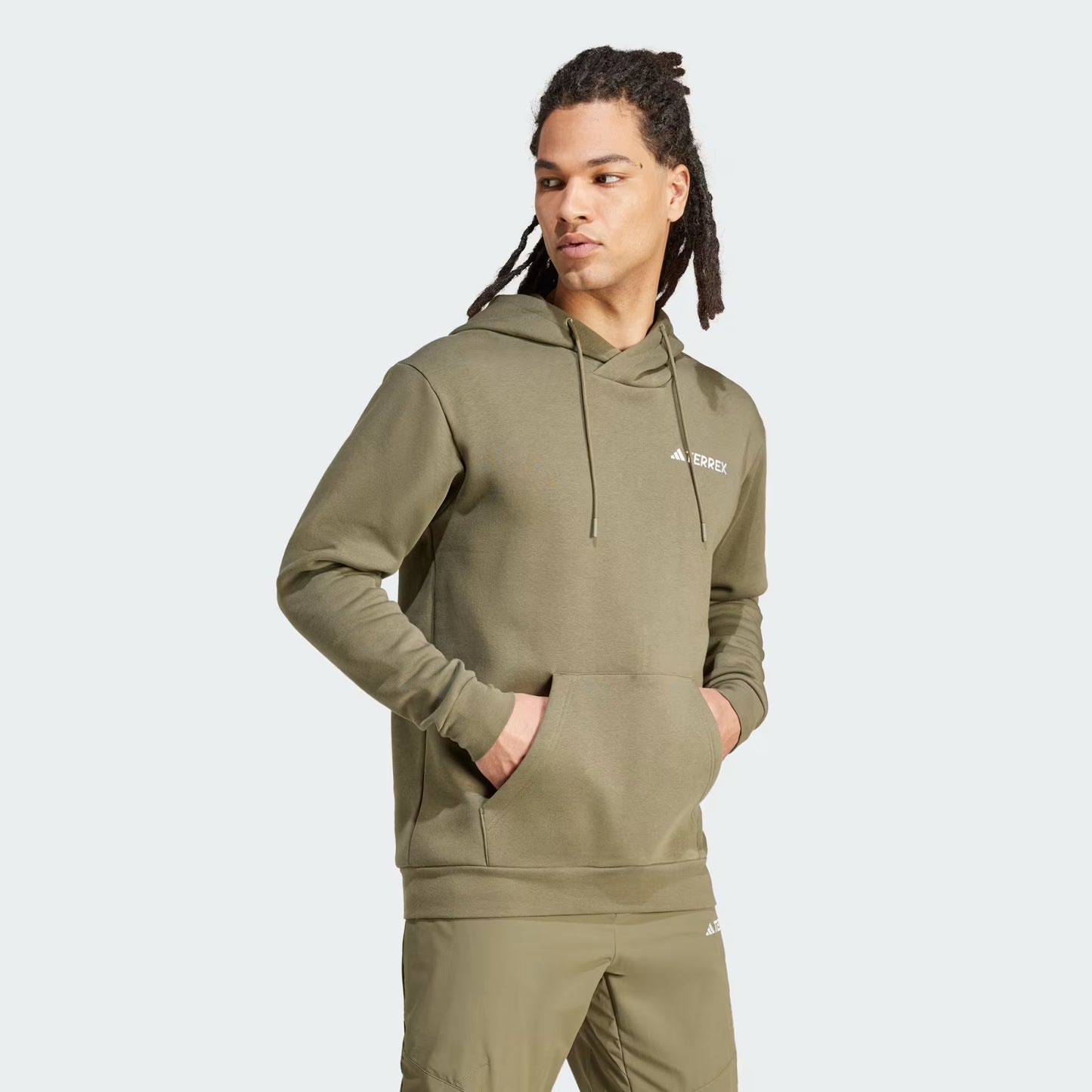 Polerón Hombre Terrex Multi Logo Pequeño Olive Strata