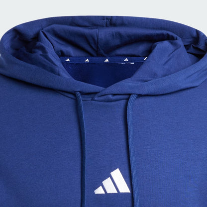 Polerón Hombre con Capucha Essentials 3 Tiras Felpa Francesa Dark Blue / White