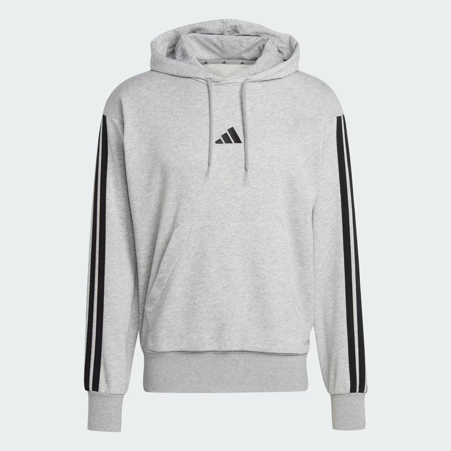 Polerón Hombre con Capucha Essentials 3 Tiras Felpa Francesa Medium Grey Heather