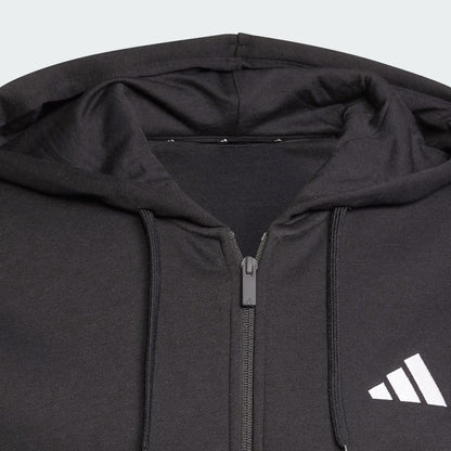 Polerón Hombre Capucha Essentials Fleece 3 Tiras Black