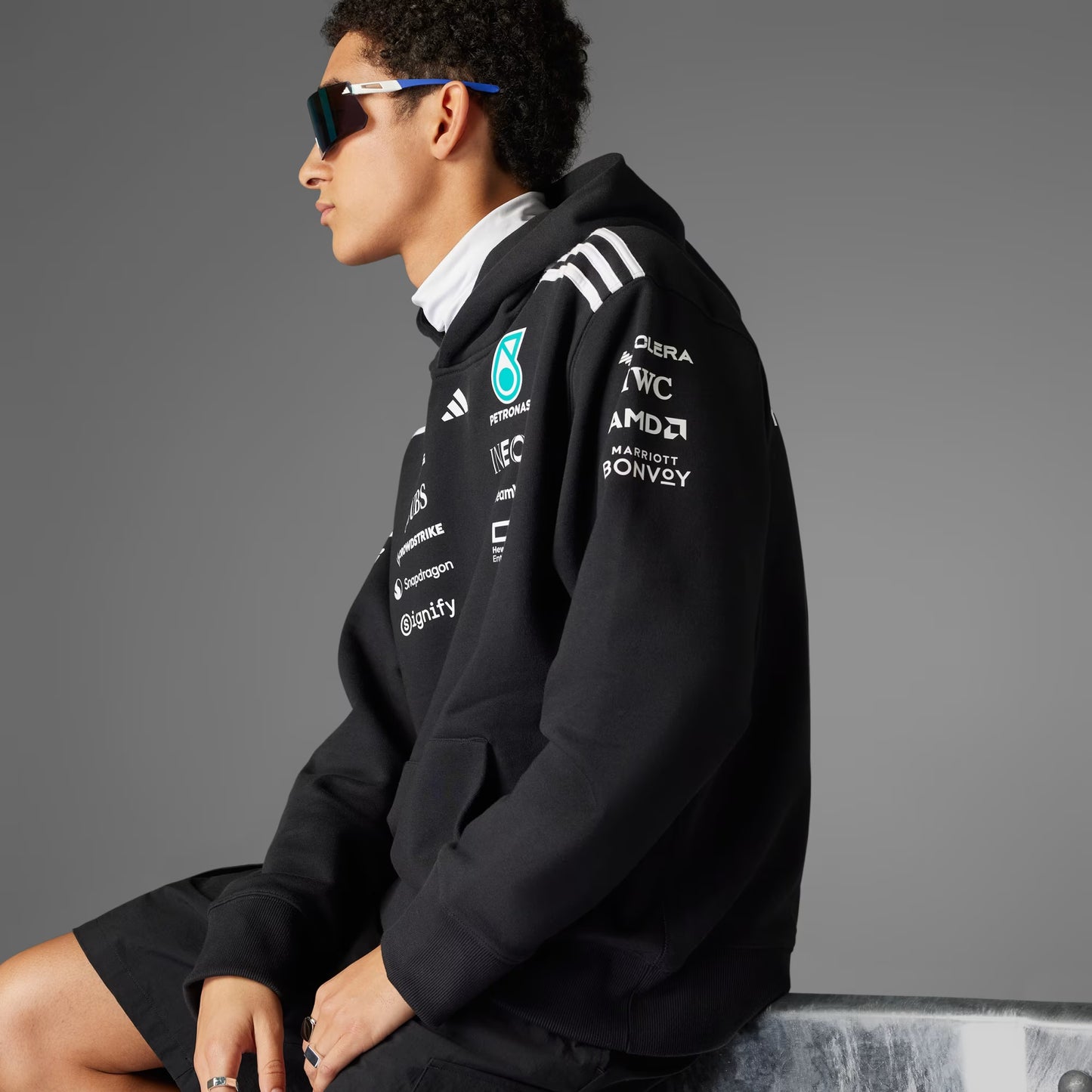 Polerón Hombre Capucha Mercedes- Amg Petronas F1 Team Black