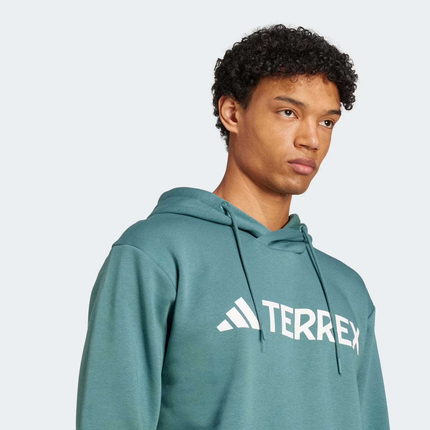 Polerón Capucha Terrex Multi Logo Grande Preloved Teal