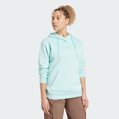 Polerón Mujer Capucha Terrex Multi Logo Pequeño Semi Flash Aqua