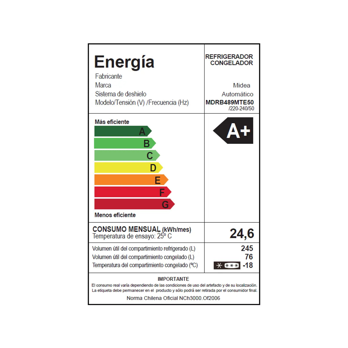 Refrigerador BTM No Frost Light Silver 321 lts