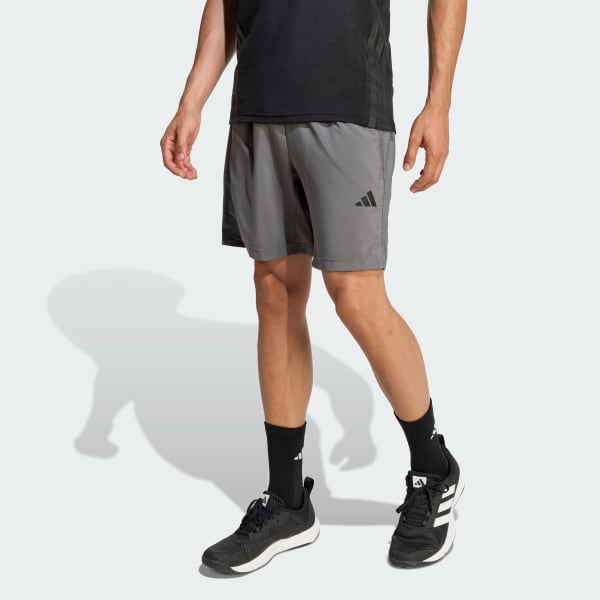 Short Hombre Workout Essentials Base Tejidos Gris