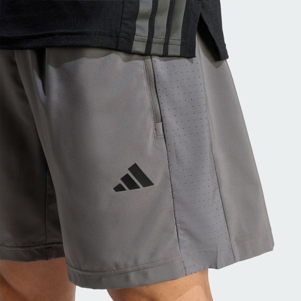 Short Hombre Workout Essentials Base Tejidos Gris
