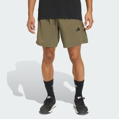 Short Hombre Workout Essentials Base Tejidos Olivo