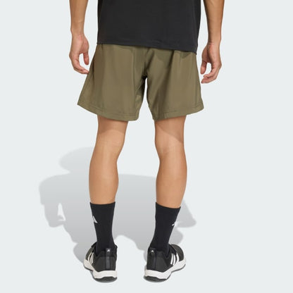 Short Hombre Workout Essentials Base Tejidos Olivo