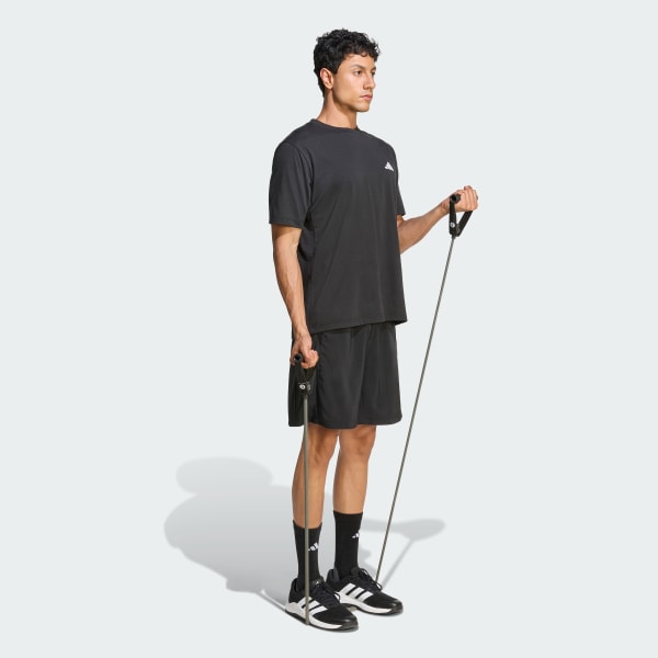 Short Hombre Tejido De Entrenamiento Base Essentials Negro