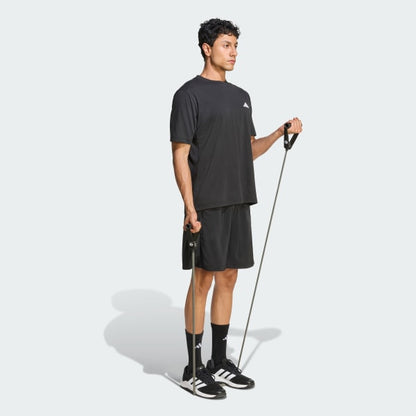 Short Hombre Tejido De Entrenamiento Base Essentials Negro
