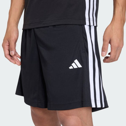 Short Hombre Workout Essentials Base 3 Tiras Piqué 9 Pulgadas Negro