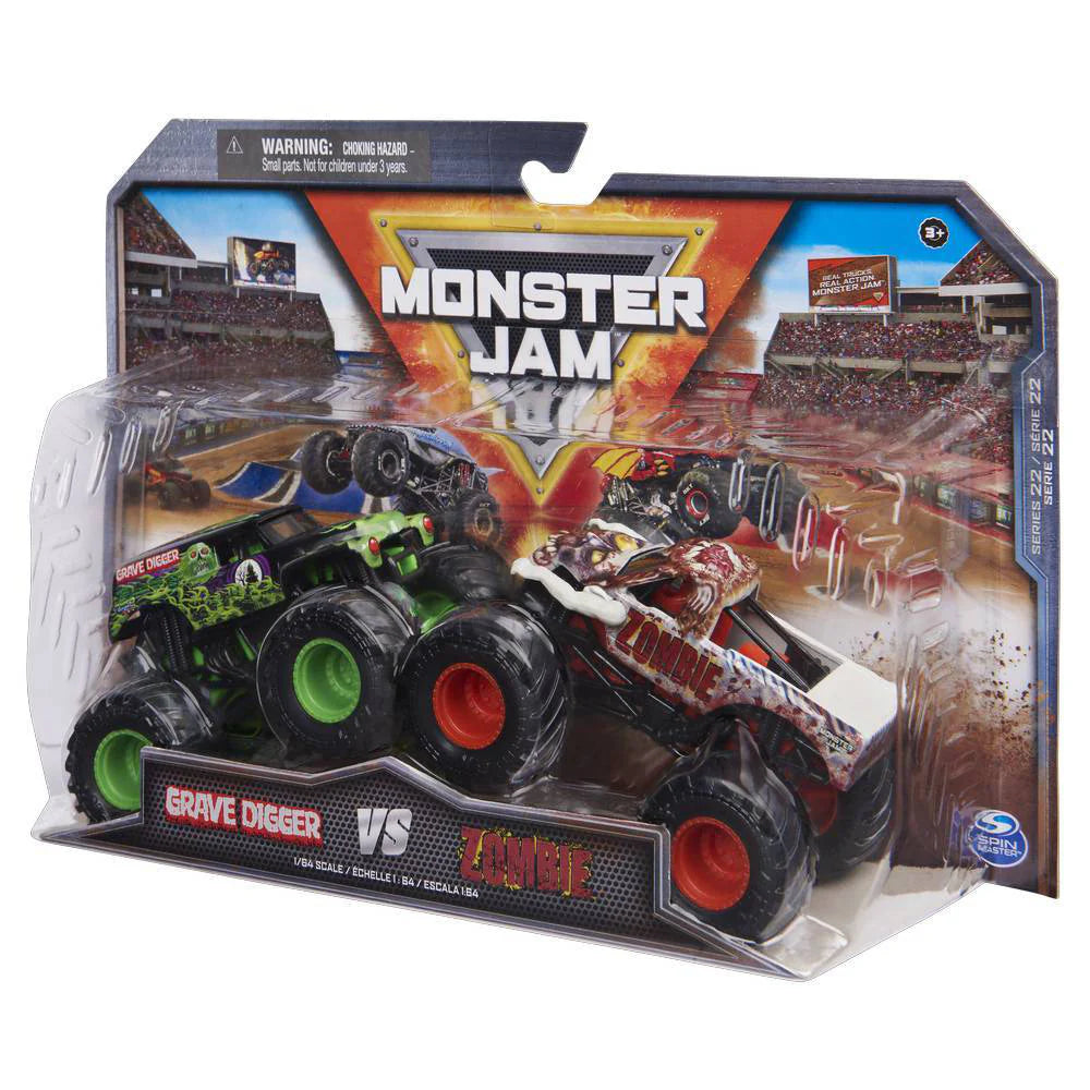 Pack Monster Jam 1:64 - Grave Digger Vs Zombie