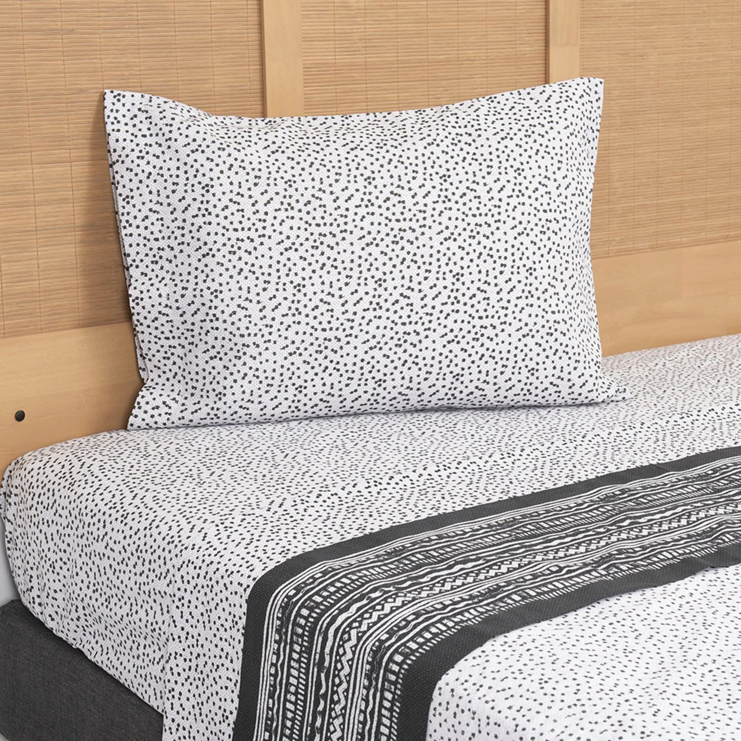 Sabana 1.5 Plazas 144 Hilos Estampado Geometric