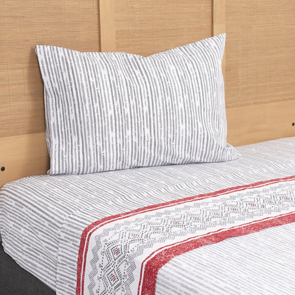 Sabana 1.5 Plazas 144 Hilos Estampado Snow