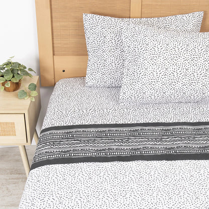 Sabana 2 Plazas 144 Hilos Estampado Geometric