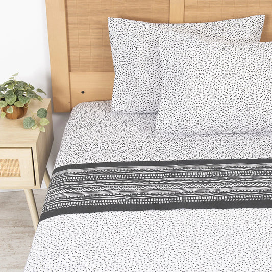 Sabana 2 Plazas 144 Hilos Estampado Geometric