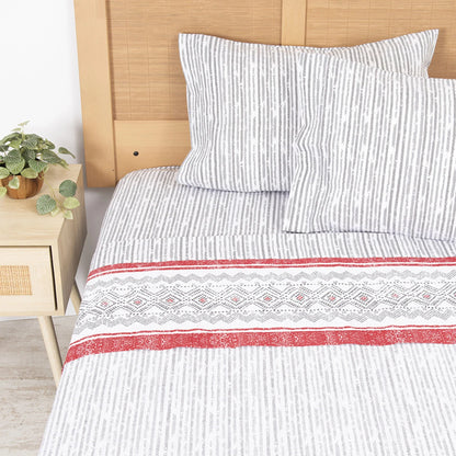 Sabana King 144 Hilos Estampado Snow