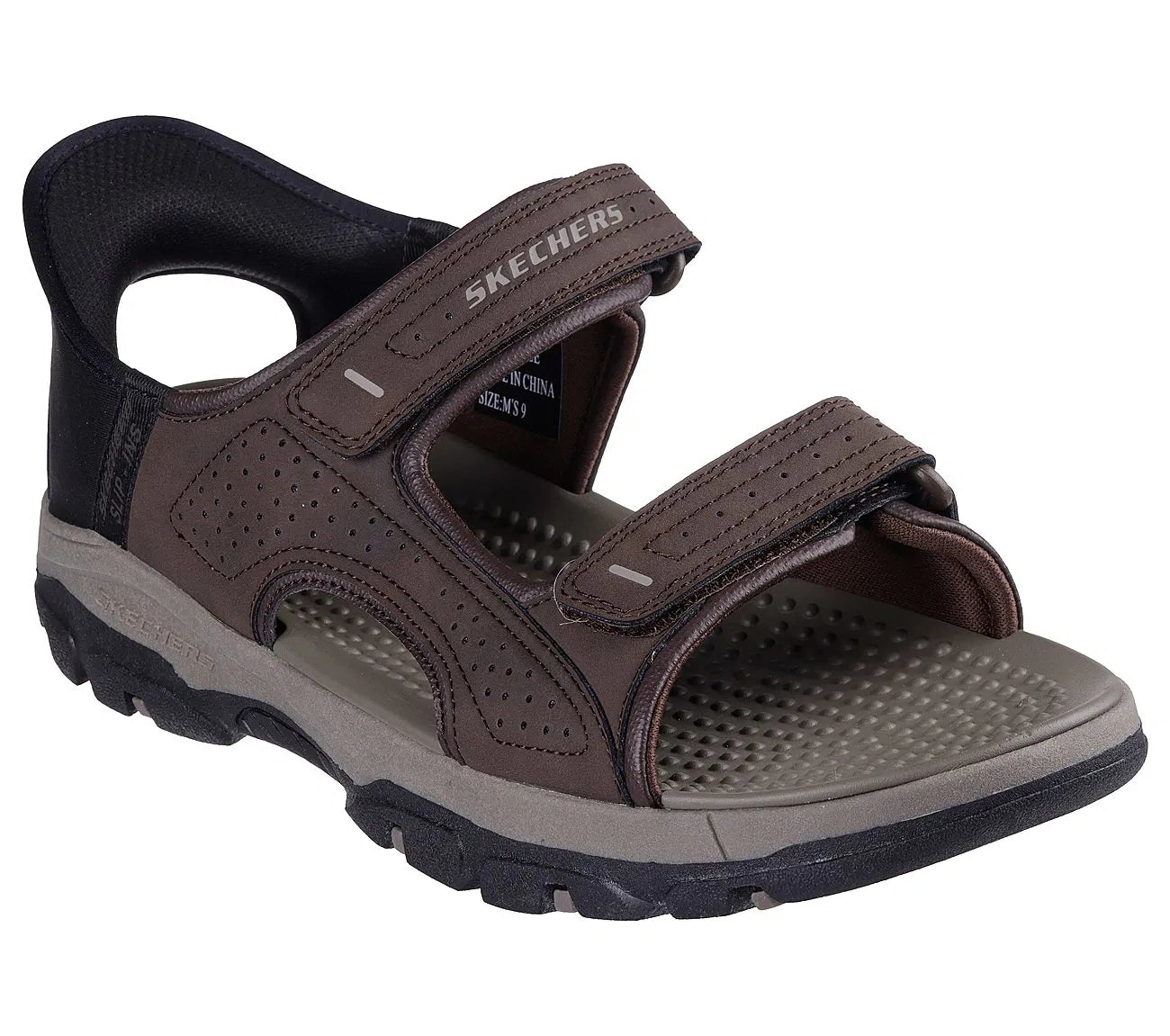 Sandalia Hombre Con Velcro Chocolate