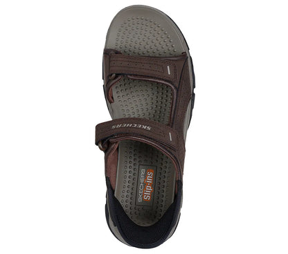 Sandalia Hombre Con Velcro Chocolate