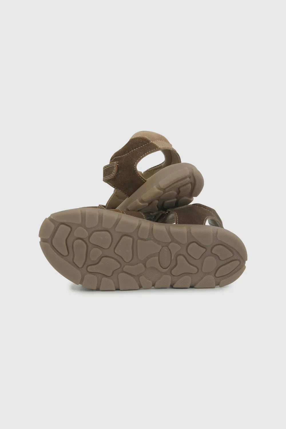 Sandalia Niño De Cuero Café