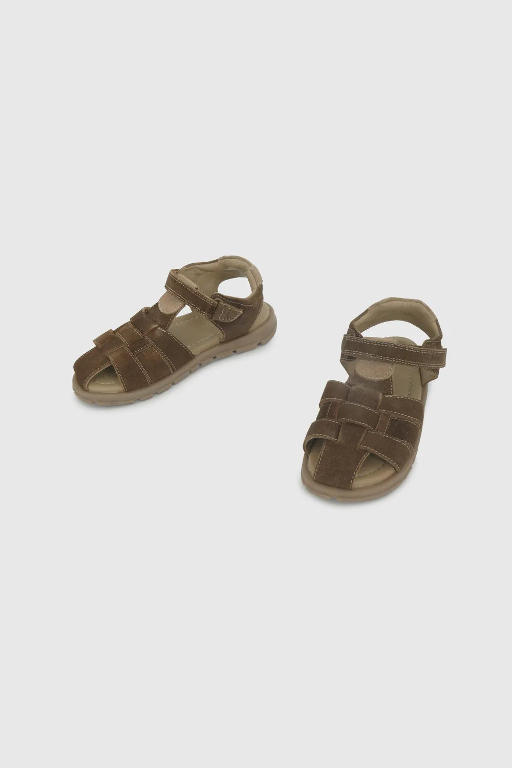 Sandalia Niño De Cuero Café