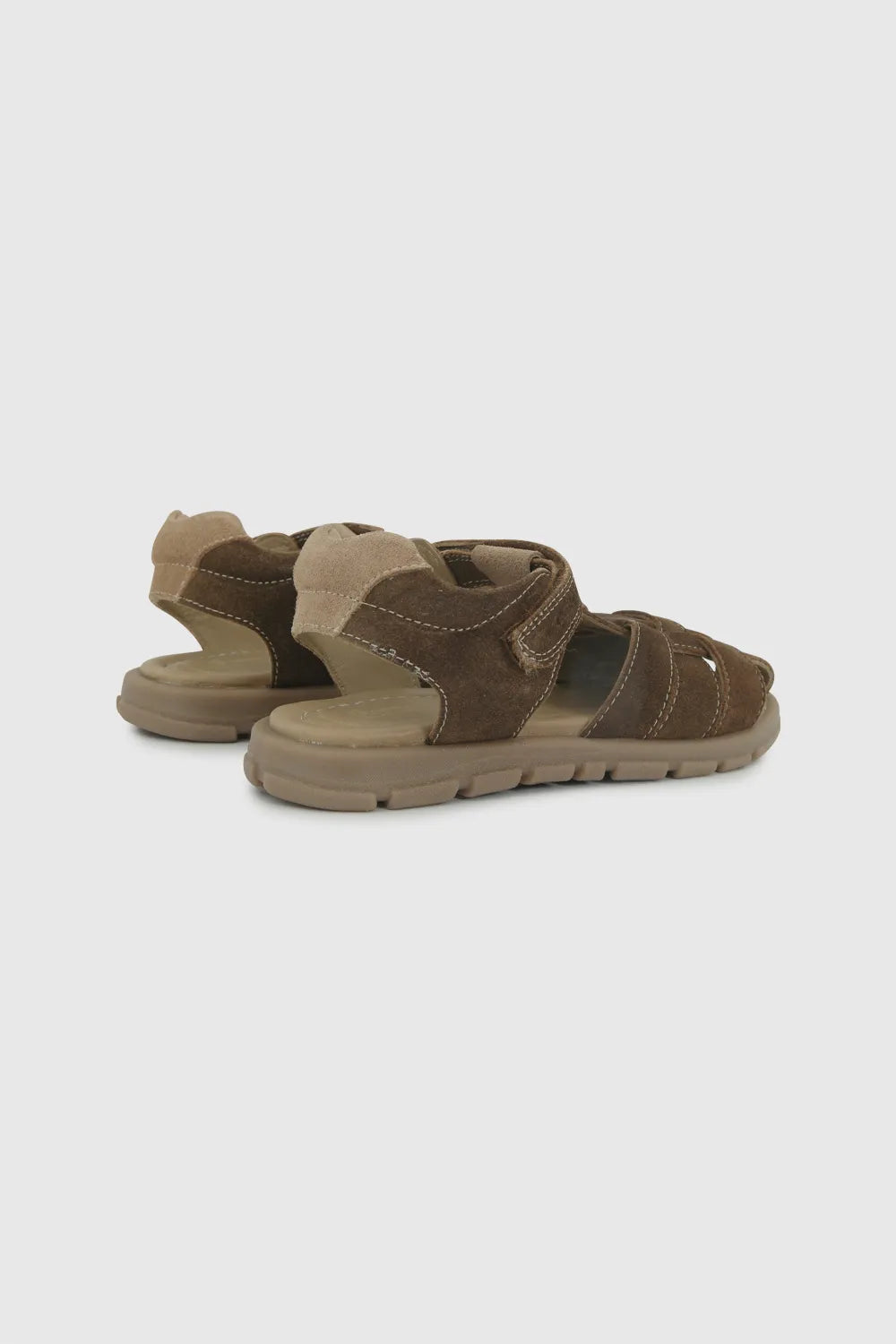 Sandalia Niño De Cuero Café